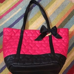 Betsey Johnson Quilted Hearts Tote